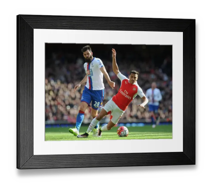 Framed Print : Joe Ledley Fouls Alexis Sanchez: Arsenal vs Crystal Palace, Premier League 2015-16 Framed Print : Joe Ledley Fouls Alexis Sanchez: Arsenal vs Crystal Palace, Premier League 2015-16