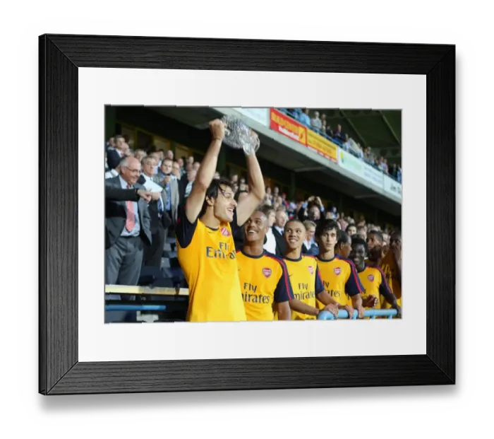 Framed Print : Nacer Barazite (Arsenal) with the Chapman Trophy