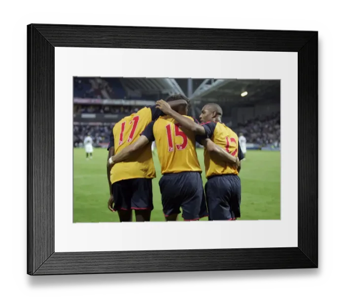 Framed Print : Nacer Barazite's Double: Arsenal's Pre-Season Victory Over Huddersfield (2008)
