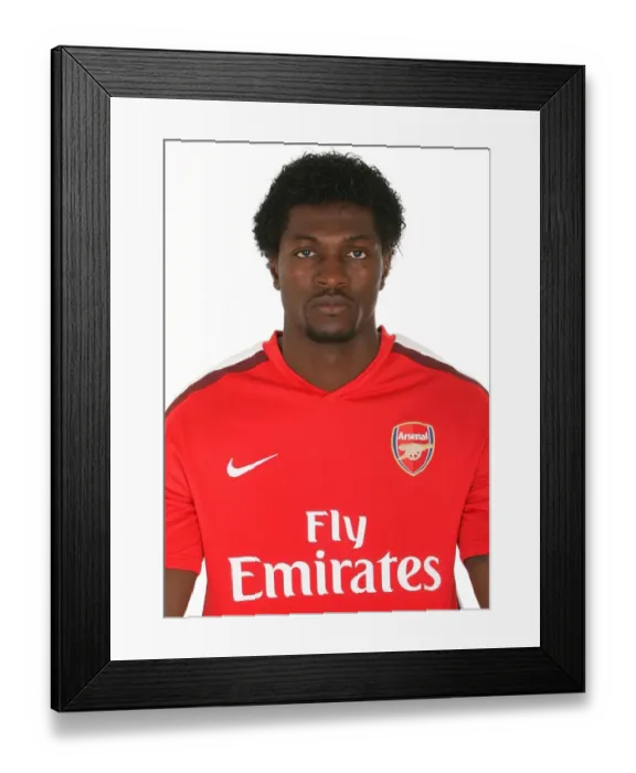 Framed Print : Emmanuel Adebayor in Arsenal First Team Photocall at Emirates Stadium (August 2008) Framed Print : Emmanuel Adebayor in Arsenal First Team Photocall at Emirates Stadium (August 2008)
