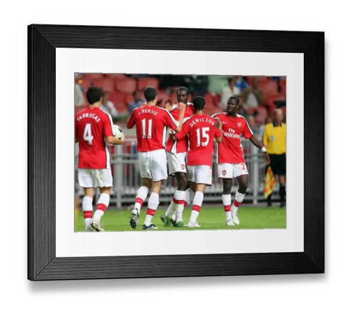 Framed Print : Adebayor's Brilliant Goal: Arsenal's Comeback in Amsterdam (2-3 vs Ajax)