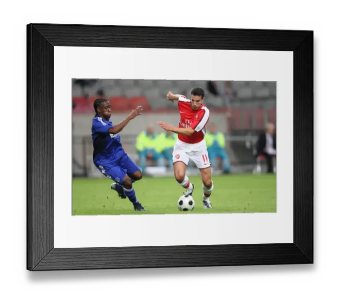 Framed Print : Van Persie's Brilliance: Arsenal's 3-2 Victory Over Ajax and Anita at Amsterdam Tournament