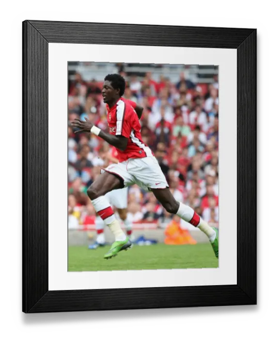 Framed Print : Emmanuel Adebayor's Goal: Arsenal's 1-0 Victory Over Real Madrid, Emirates Cup 2008