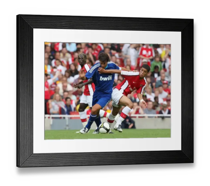 Framed Print : Denilson (Arsenal) Raul (Real)