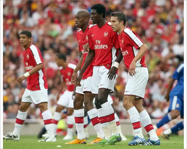 Abou Diaby, Emmanuel Adebayor and Robin van Persie (Arsenal)