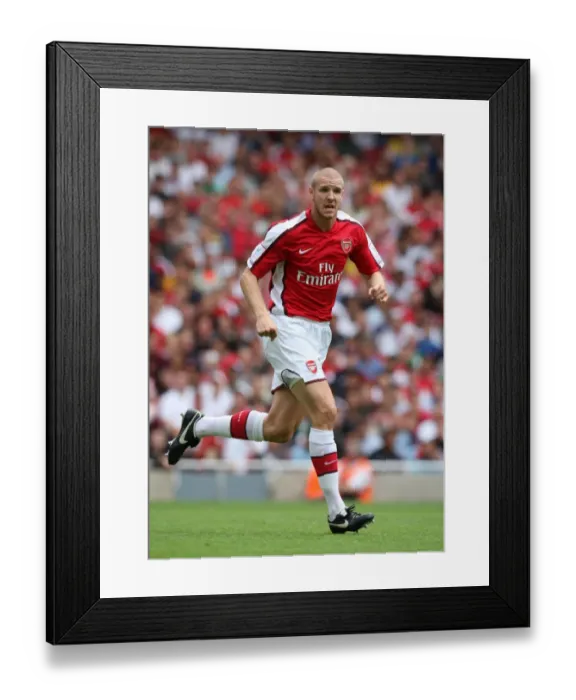 Framed Print : Philippe Senderos's Triumph: Arsenal's 1-0 Win Over Real Madrid at Emirates Cup, 2008