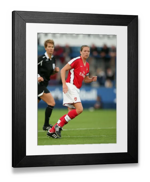 Framed Print : Jayne Ludlow Celebrates Arsenal's FA Womens Community Shield Victory over Everton (2008)