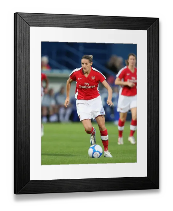 Framed Print : Kelly Smith's Victory: Arsenal Women's Community Shield Triumph over Everton (2008)