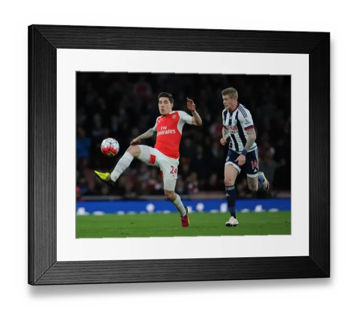 Framed Print : Bellerin Outshines McClean: Arsenal's Agile Defender Outmaneuvers West Brom Opponent in Thrilling 2015-16 Premier League Clash
