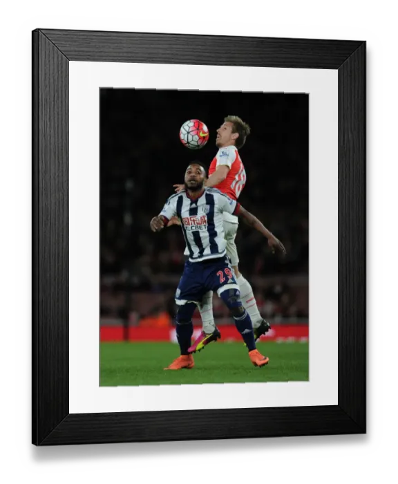 Framed Print : Monreal vs. Sessegnon: A Premier League Battle at Emirates Stadium Framed Print : Monreal vs. Sessegnon: A Premier League Battle at Emirates Stadium