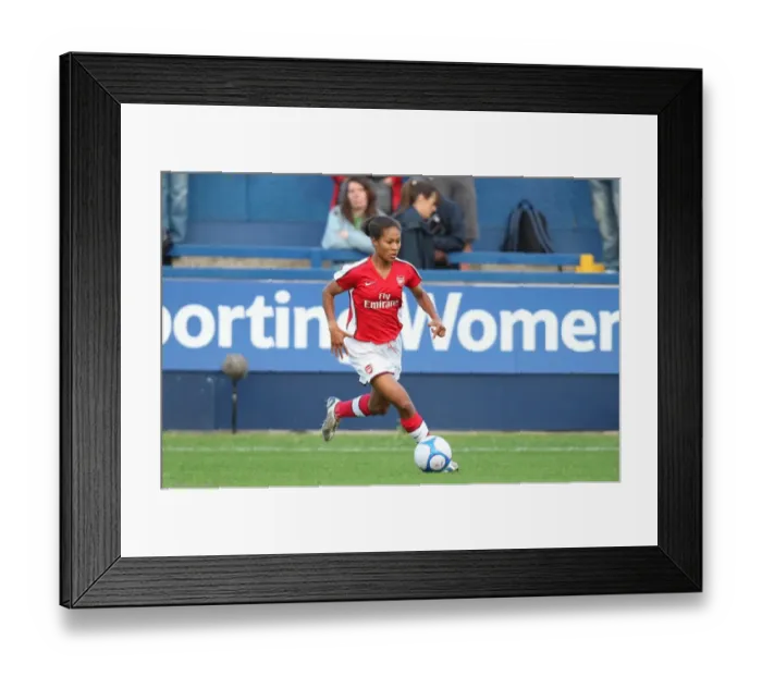 Framed Print : Arsenal's Rachel Yankey Celebrates Winning the FA Womens Community Shield vs Everton, 2008 Framed Print : Arsenal's Rachel Yankey Celebrates Winning the FA Womens Community Shield vs Everton, 2008