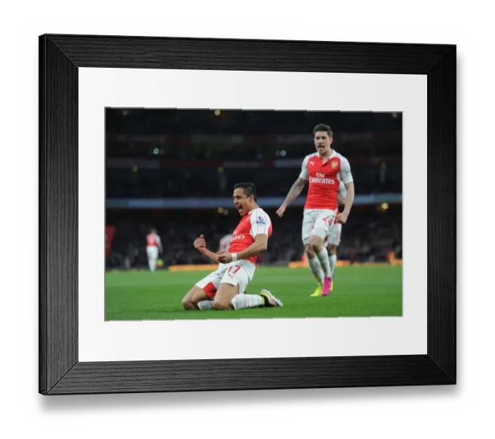 Framed Print : Alexis Sanchez Scores: Arsenal's Victory Over West Bromwich Albion in Premier League 2015-16