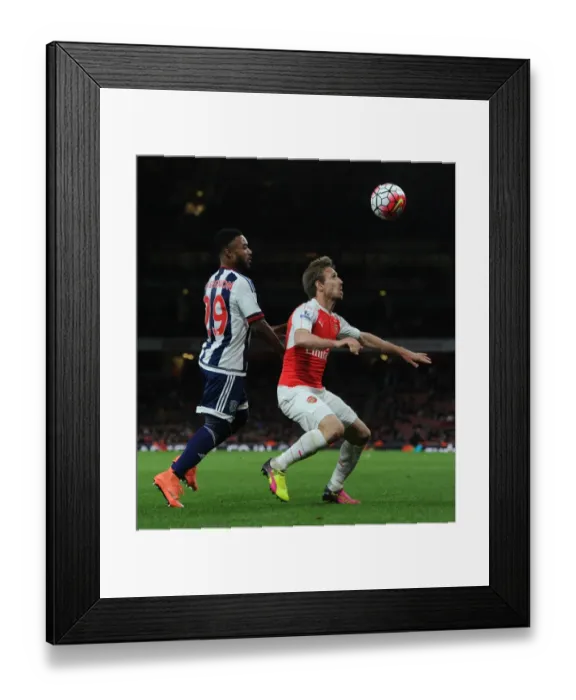 Framed Print : Monreal vs. Sessegnon: A Premier League Showdown at Emirates Stadium (April 2016)