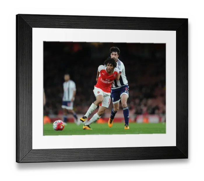Framed Print : Elneny vs. Yacob: A Midfield Battle at the Emirates - Arsenal vs. West Bromwich Albion, Premier League 2015-16