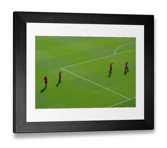 Framed Print : Arsenal Grounds Team Prepping Emirates Stadium Pitch for Arsenal vs West Bromwich Albion (2015-16) Framed Print : Arsenal Grounds Team Prepping Emirates Stadium Pitch for Arsenal vs West Bromwich Albion (2015-16)