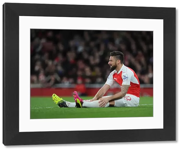 Olivier Giroud: In Action for Arsenal Against West Bromwich Albion, Premier League 2015-16