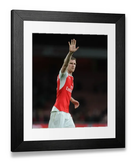 Framed Print : Per Mertesacker in Focus: Arsenal vs. West Bromwich Albion, Premier League 2015-16