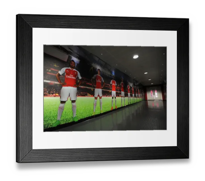 Framed Print : Arsenal Players Make Their Entrance at Emirates Stadium: Arsenal vs West Bromwich Albion, Premier League 2015-16