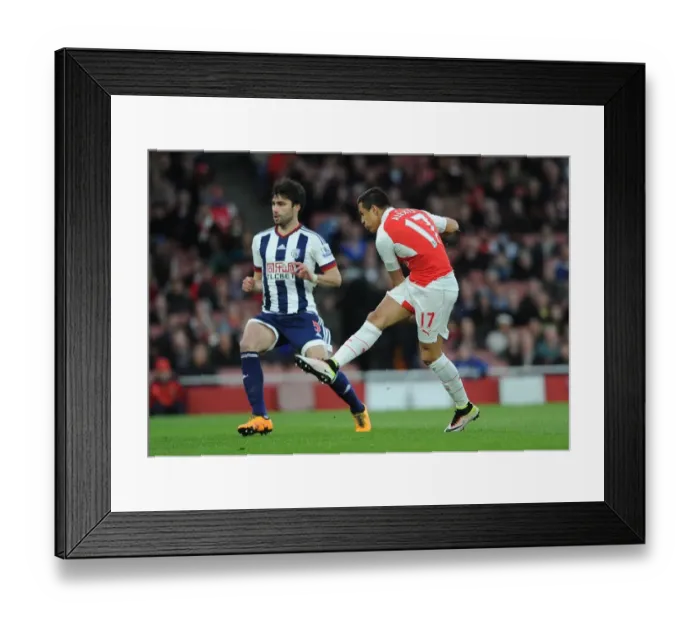 Framed Print : Alexis Sanchez Scores First Goal for Arsenal: Arsenal 1-0 West Bromwich Albion, Premier League 2015-16 Framed Print : Alexis Sanchez Scores First Goal for Arsenal: Arsenal 1-0 West Bromwich Albion, Premier League 2015-16