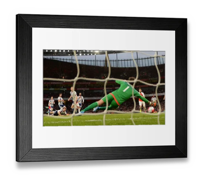 Framed Print : Alexis Sanchez Scores First Goal for Arsenal: Arsenal 1-0 West Bromwich Albion, Premier League 2015-16