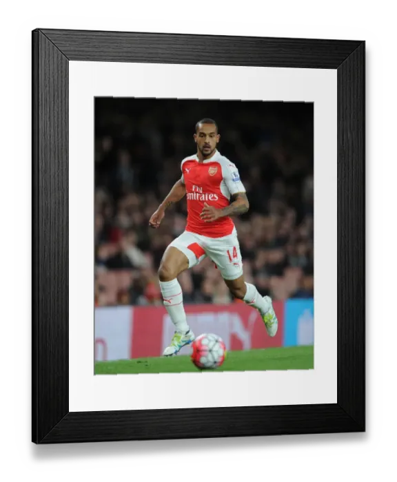 Framed Print : Theo Walcott in Action: Arsenal vs. West Bromwich Albion, Premier League 2015-16