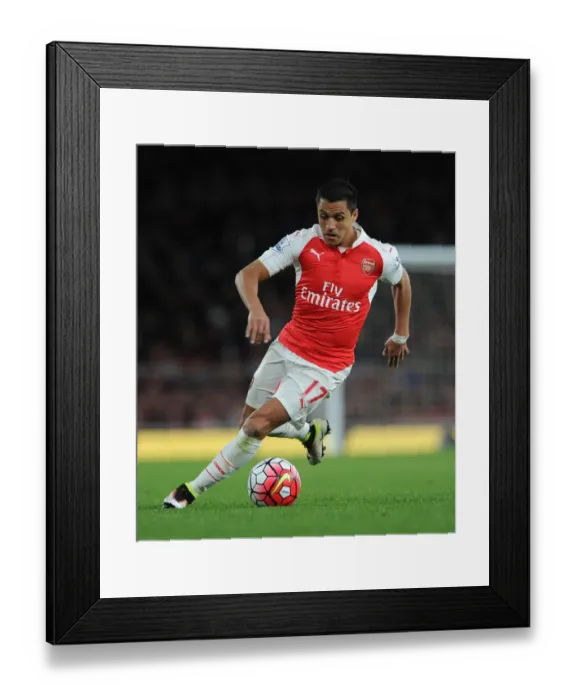 Framed Print : Alexis Sanchez (Arsenal). Arsenal 2: 0 West Bromwich Albion. Barclays Premier League Framed Print : Alexis Sanchez (Arsenal). Arsenal 2: 0 West Bromwich Albion. Barclays Premier League