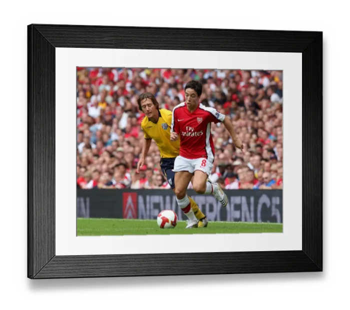 Framed Print : Samir Nasri (Arsenal) Marek Cech (West Brom)