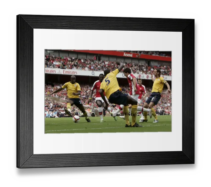 Framed Print : Samir Nasri scores Arsenals goal past Abdoulaye Meite (WBA)