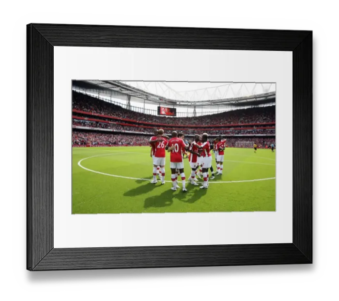Framed Print : Arsenal vs. West Bromwich Albion, 2008: Arsenal's Line-Up and 1-0 Victory in the Barclays Premier League at Emirates Stadium