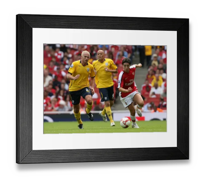 Framed Print : Samir Nasri (Arsenal) Carl Hoefkens (WBA) Framed Print : Samir Nasri (Arsenal) Carl Hoefkens (WBA)