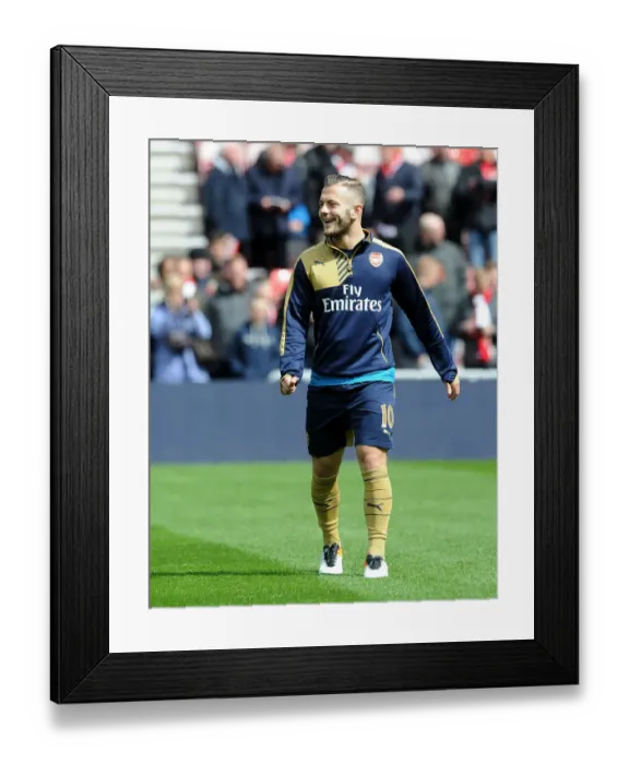 Framed Print : Arsenal's Jack Wilshere Prepares for Sunderland Showdown (Premier League 2015-16)