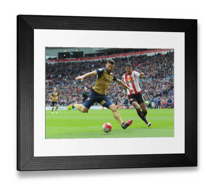 Framed Print : Giroud's Pressured Finish: A Battle at The Stadium of Light, Sunderland vs. Arsenal, Premier League 2015-16 Framed Print : Giroud's Pressured Finish: A Battle at The Stadium of Light, Sunderland vs. Arsenal, Premier League 2015-16