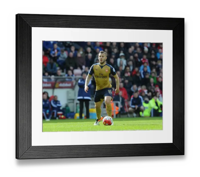 Framed Print : Jack Wilshere in Action: Arsenal vs. Sunderland (Premier League 2015-16)
