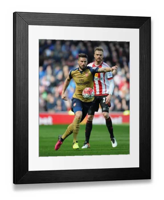 Framed Print : Giroud vs. Kirchhoff: A Premier League Showdown at Sunderland, 2016