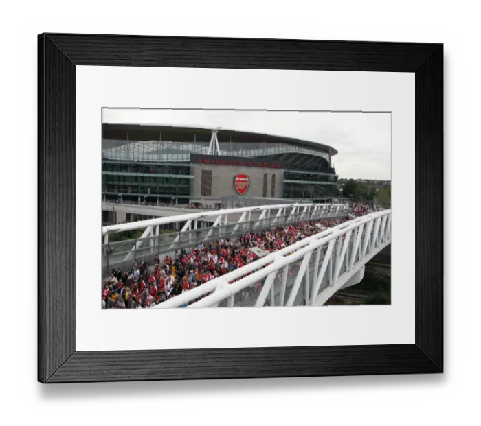 Framed Print : Arsenal Fans Celebrate Win Over West Bromwich Albion, Exiting Emirates Stadium