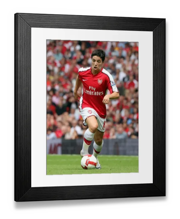 Framed Print : Samir Nasri in Action: Arsenal's Win Against West Bromwich Albion, FA Premier League, 16-8-08
