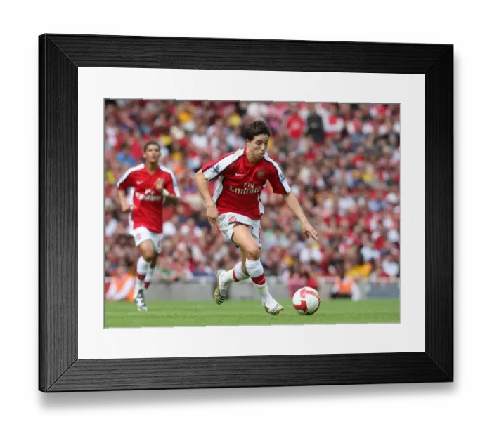 Framed Print : Samir Nasri Scores the Thrilling Winner for Arsenal: 1-0 vs. West Bromwich Albion, FA Premier League, 2008