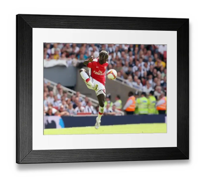 Framed Print : Bacary Sagna's Victory: Arsenal 1-0 West Bromwich Albion, FA Premier League, 2008
