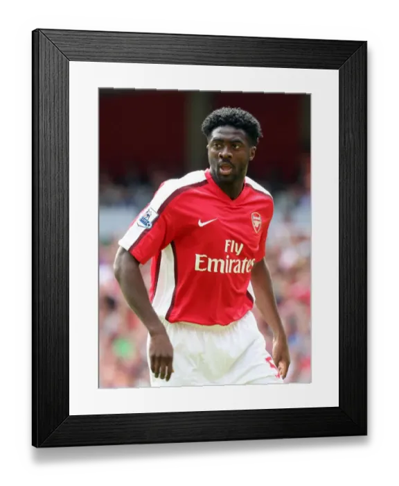 Framed Print : Arsenal's Kolo Toure Scores the Winner: 1-0 vs. West Brom, FA Premier League, 2008