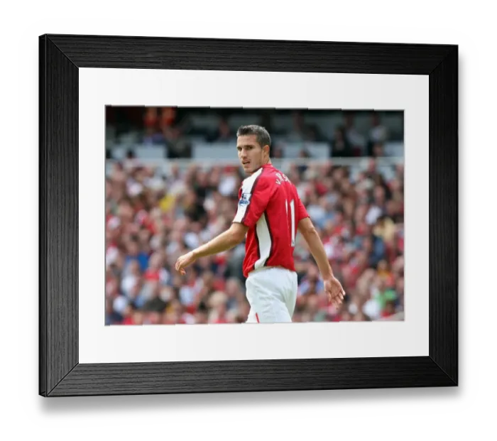 Framed Print : Robin van Persie Scores the Winner: Arsenal 1-0 West Bromwich Albion, FA Premier League, 2008