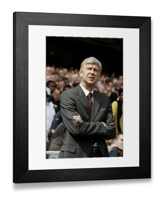 Framed Print : Arsene Wenger Celebrates Arsenal's 1-0 FA Premier League Victory over West Bromwich Albion (August 16, 2008, Emirates Stadium) Framed Print : Arsene Wenger Celebrates Arsenal's 1-0 FA Premier League Victory over West Bromwich Albion (August 16, 2008, Emirates Stadium)