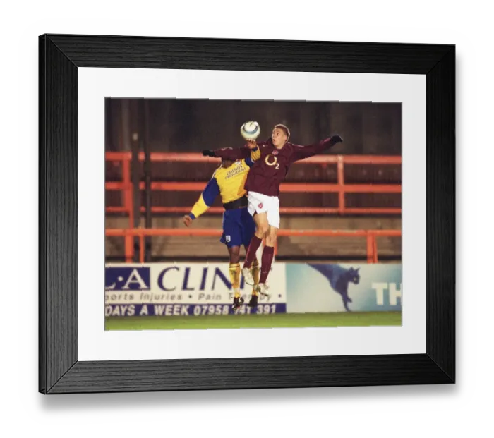 Framed Print : Bendtner vs. Kenton: Intense Rivalry in Arsenal Reserves vs. Southampton Reserves (2:2), FA Premier Reserve League, Underhill, Barnet, 14 / 11 / 05 Framed Print : Bendtner vs. Kenton: Intense Rivalry in Arsenal Reserves vs. Southampton Reserves (2:2), FA Premier Reserve League, Underhill, Barnet, 14 / 11 / 05