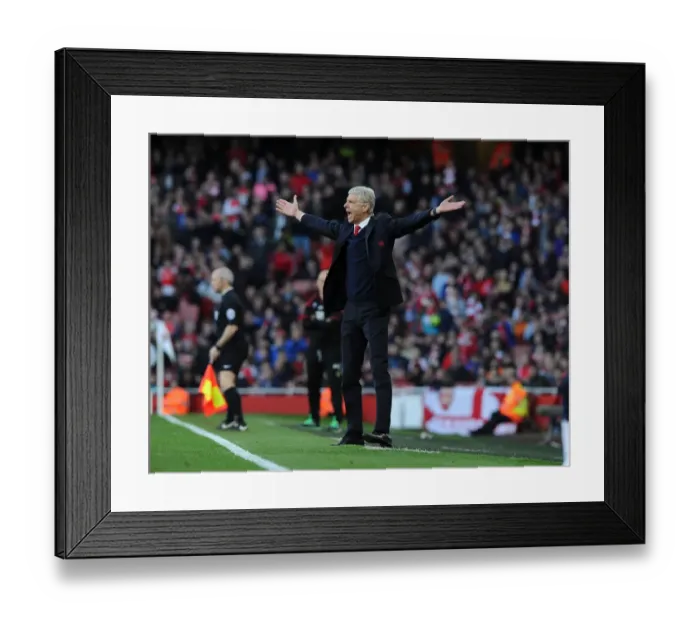 Framed Print : Arsene Wenger Faces Norwich City: Arsenal's Premier League Showdown (2015-16)