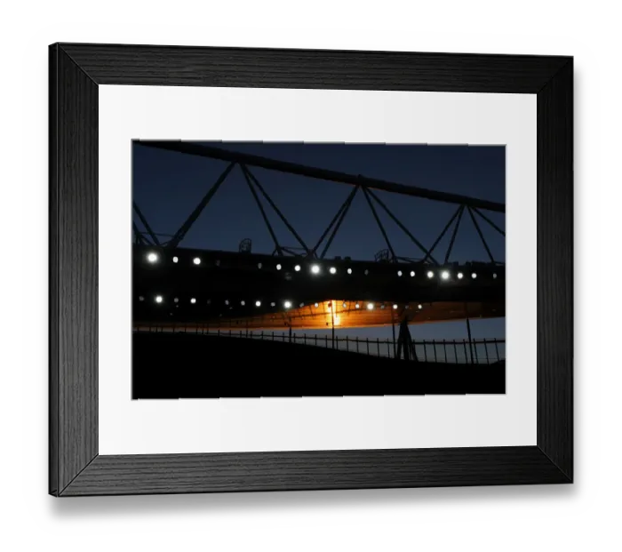 Framed Print : Arsenal's Emirates Stadium After a Premier League Match: Arsenal vs. Norwich City, 2015-16