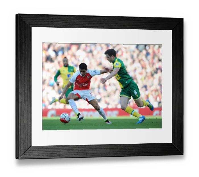 Framed Print : Arsenal vs. Norwich City: A Clash of Stars - Alexis Sanchez vs. Jonny Howson Framed Print : Arsenal vs. Norwich City: A Clash of Stars - Alexis Sanchez vs. Jonny Howson