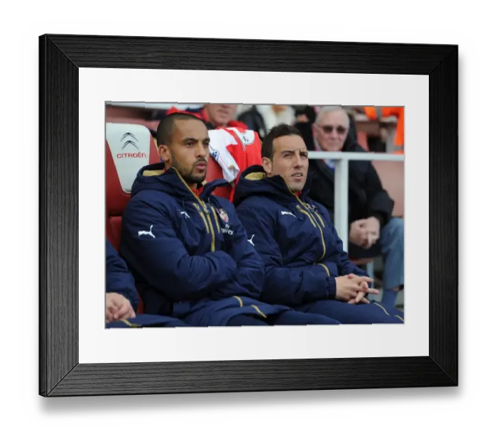 Framed Print : Arsenal Bench: Santi Cazorla and Theo Walcott in Waiting (Arsenal vs Norwich City, 2015-16) Framed Print : Arsenal Bench: Santi Cazorla and Theo Walcott in Waiting (Arsenal vs Norwich City, 2015-16)