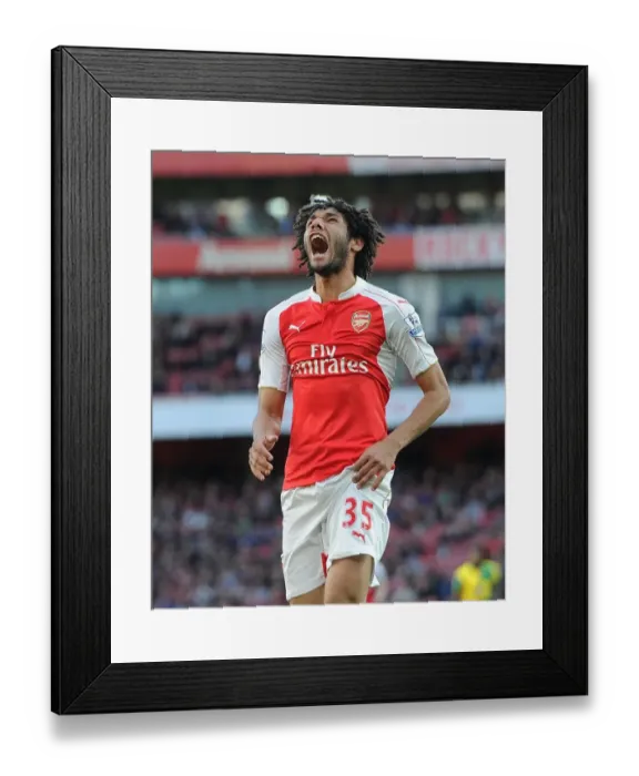 Framed Print : Mohamed Elneny in Action: Arsenal vs. Norwich City (2016)