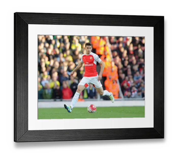 Framed Print : Gabriel in Action: Arsenal vs. Norwich City (2016)