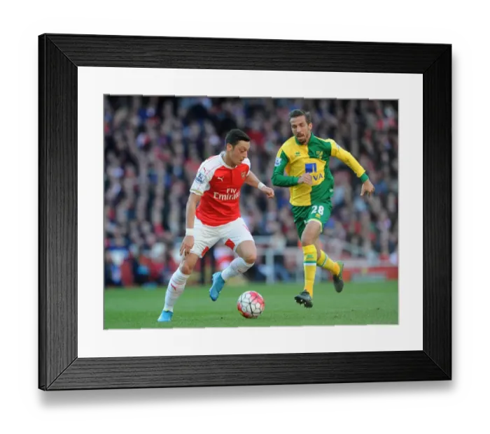 Framed Print : Mesut Ozil vs. Gary O'Neil: A Battle at the Arsenal vs. Norwich City, Premier League, 2016 Framed Print : Mesut Ozil vs. Gary O'Neil: A Battle at the Arsenal vs. Norwich City, Premier League, 2016