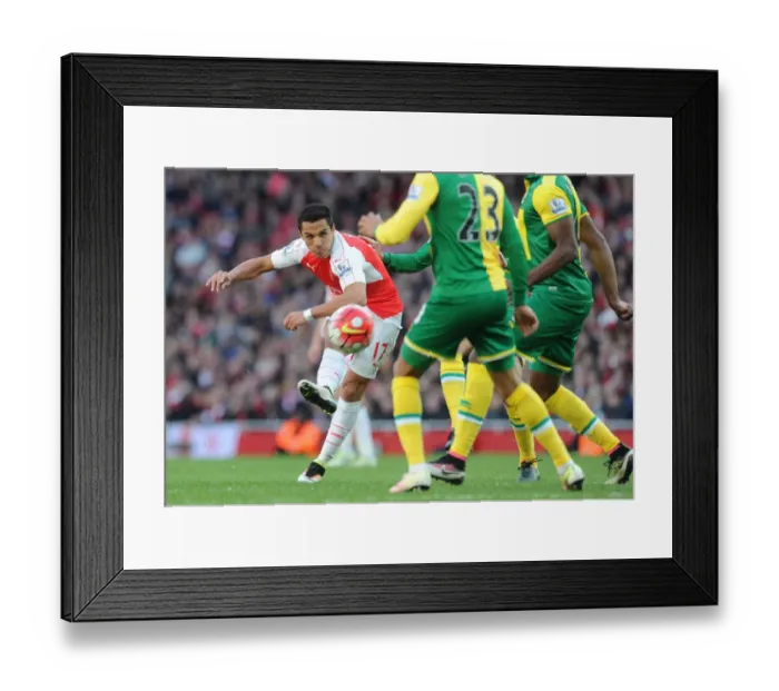 Framed Print : Alexis Sanchez in Action: Arsenal vs Norwich City, Premier League 2015-16 Framed Print : Alexis Sanchez in Action: Arsenal vs Norwich City, Premier League 2015-16